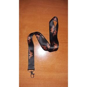Top Movies All Time DC Universe Best Wonder Woman Costume Black Logo Lanyard